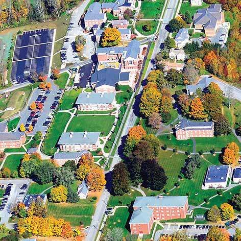 Overhead view of Nichols Campus