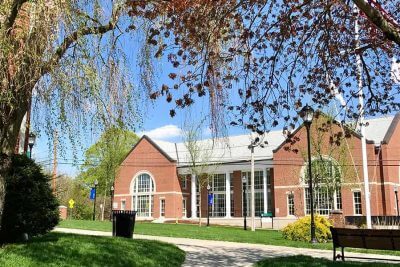 Nichols College campus in Spring