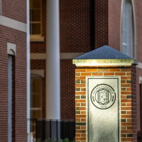 Photo of Nichols College entrance pier