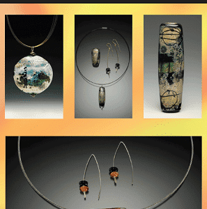 artwork created by Nichols College professors Cynthia Saari