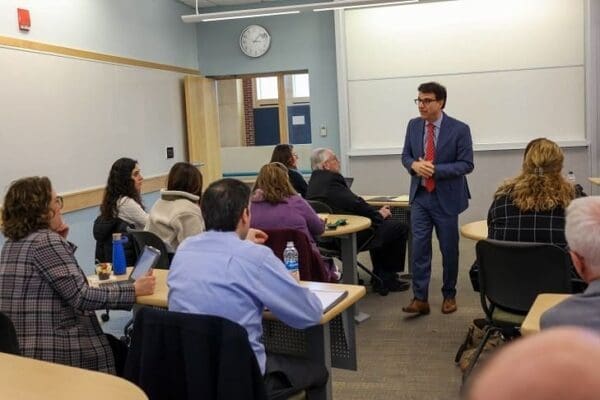 Michael Roberto, D.B.A., conducting a workshop on active learning at Nichols College that was organized by the Nichols Faculty Development Committee