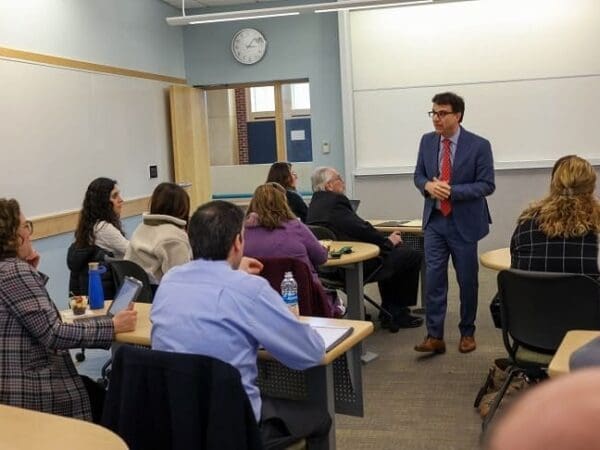 Michael Roberto, D.B.A., conducting a workshop on active learning at Nichols College that was organized by the Nichols Faculty Development Committee