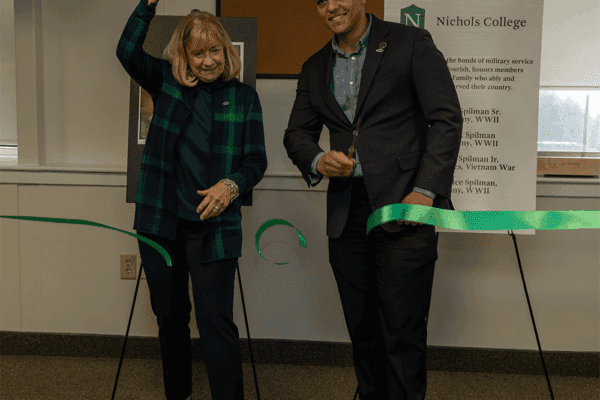 Nichols celebrated the opening of its new Veterans Lounge with a formal ribbon-cutting ceremony with Corporal Chris Charity