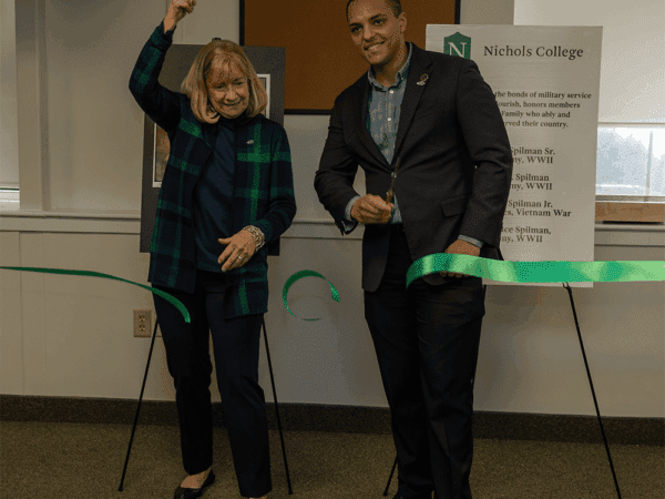 Nichols celebrated the opening of its new Veterans Lounge with a formal ribbon-cutting ceremony with Corporal Chris Charity