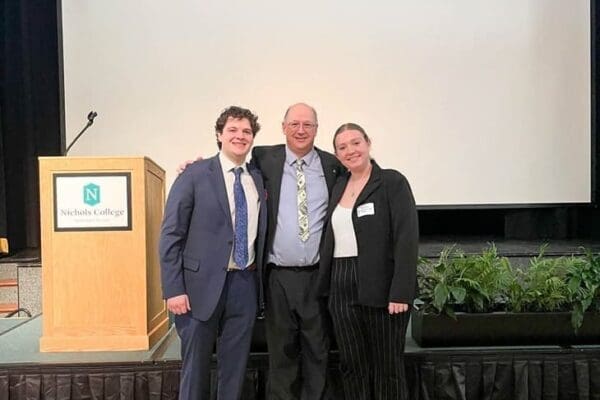 Giovanni Cucco, Professor Tim Liptrap and Mackenzie Masters at the Bison Pitch event