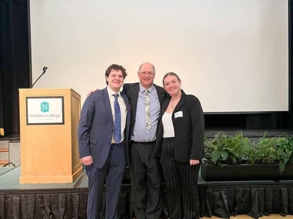 Giovanni Cucco, Professor Tim Liptrap and Mackenzie Masters at the Bison Pitch event
