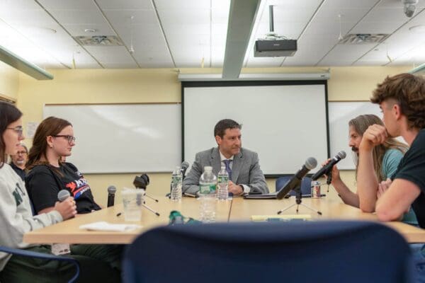 Professor Mike Neagle and students