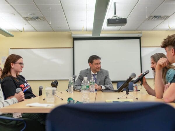 Professor Mike Neagle and students