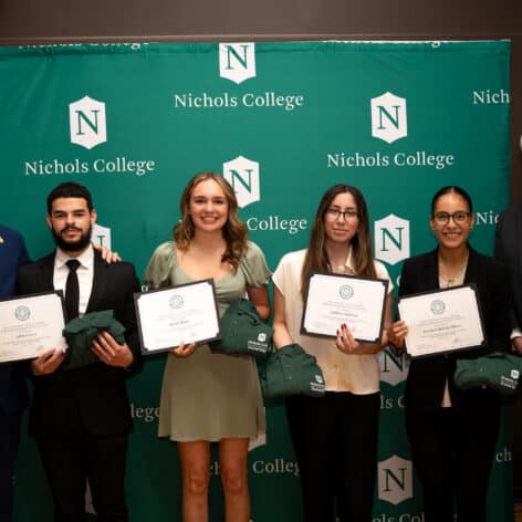 Photo of students accepting the Dunbar academic award