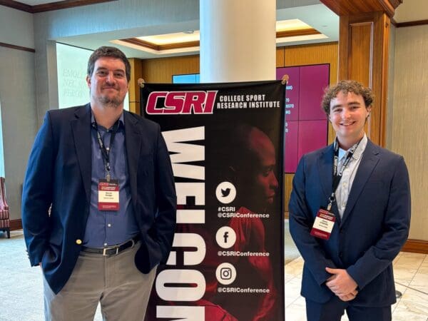 Photo of Professor Hodge and Fionn O’Rahilly at the conference