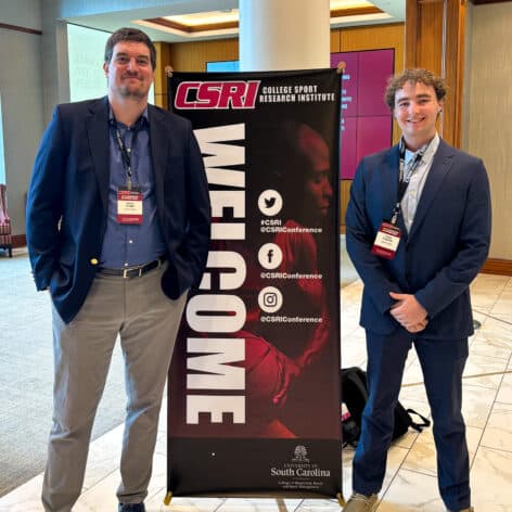 Photo of Professor Hodge and Fionn O’Rahilly at the conference