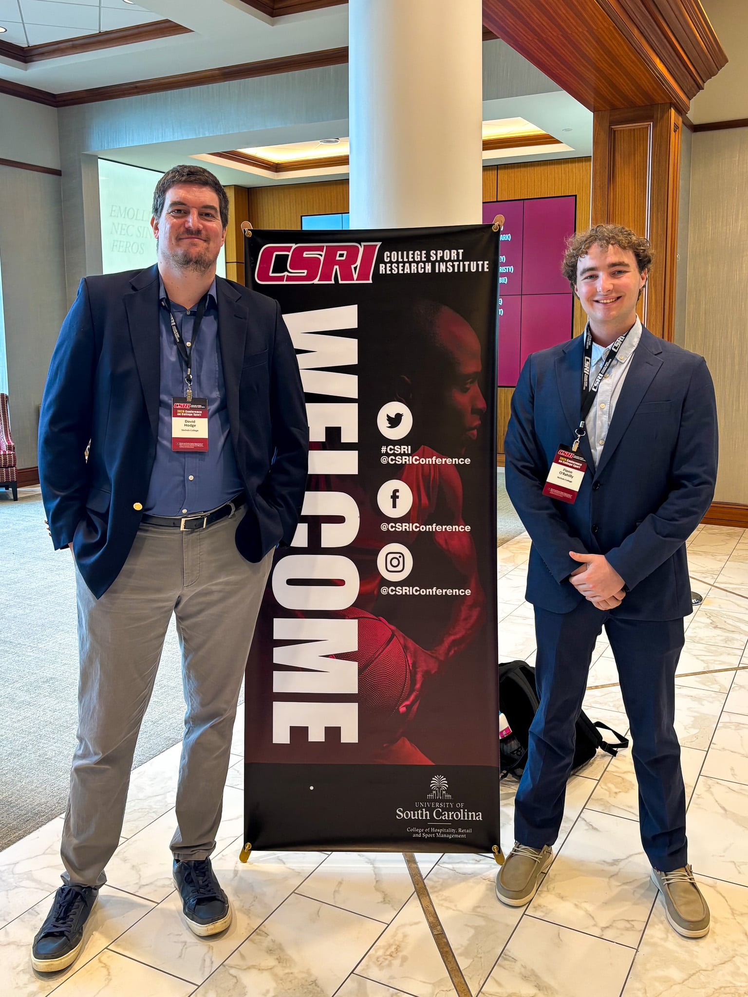 Photo of Professor Hodge and Fionn O’Rahilly at the conference