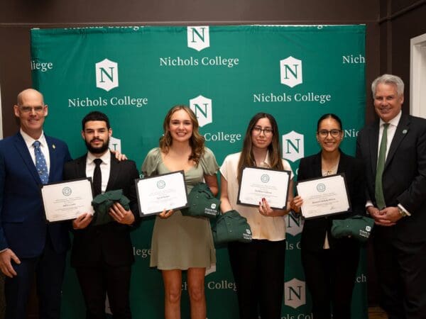 Photo of students accepting the Dunbar academic award